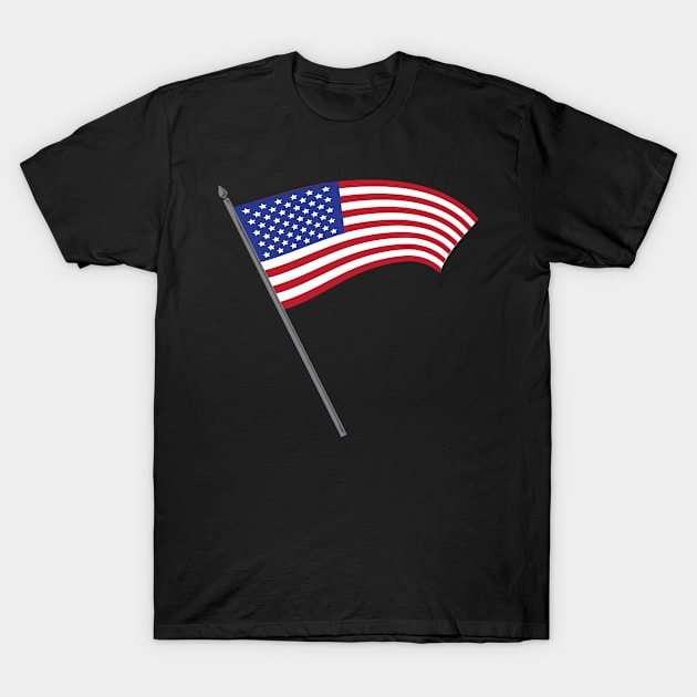 Stylish American Flag T-Shirt by divawaddle